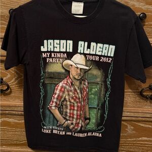 Black Graphic Concert T-Shirt: Jason Aldean